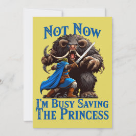 Ich bin damit beschäftigt, die Prinzessin Retten Feiertagskarte