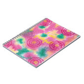 Ich bin dankbar, abstrakt, rosa, grün, gelb Notizb Notizblock (Linke Seite)