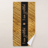 Ich bin dankbar Bath Handtuch Gold Brown Moderne Badehandtuch (Badehandtuch)