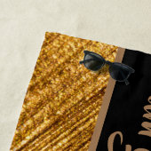 Ich bin dankbar Beach Handtuch Gold Brown Moderne (Beispiel)