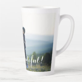 Ich bin dankbar, dass ich dem Erntedankfest-Foto d Milchtasse