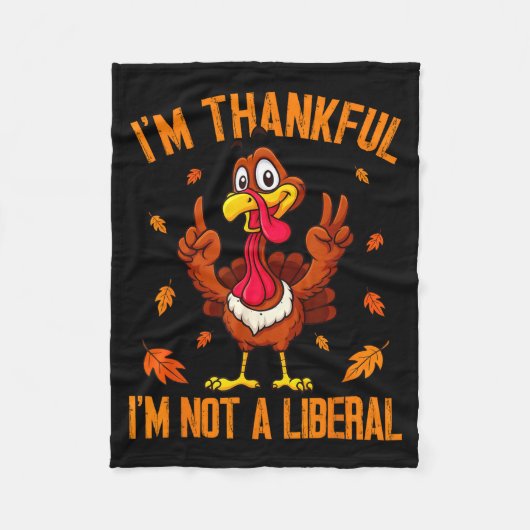 Ich bin dankbar, dass ich kein liberaler lustiger fleecedecke (Vorderseite)