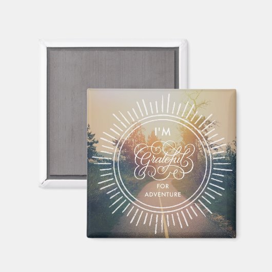 Ich bin dankbar für Abenteuer Magnet (Vorderseite/Rückseite)