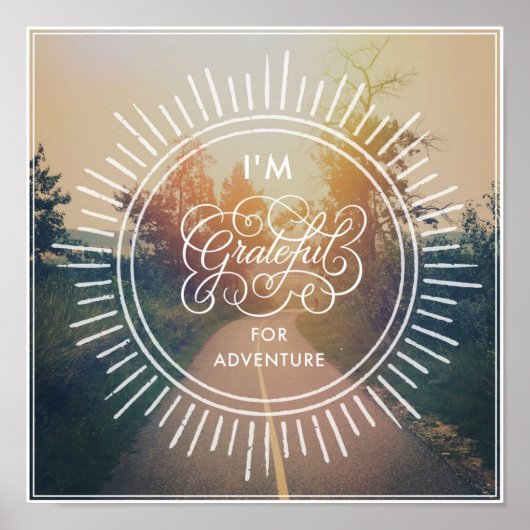 Ich bin dankbar für Abenteuer Poster (Vorne)
