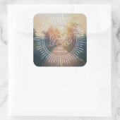 Ich bin dankbar für Abenteuer Quadratischer Aufkleber (Tasche)