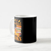 Ich bin dankbar für Bücher Fall Librarian Funny Da Kaffeetasse (Vorderseite Links)