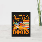 Ich bin dankbar für Bücher Fall Librarian Funny Da Karte (Vorderseite)