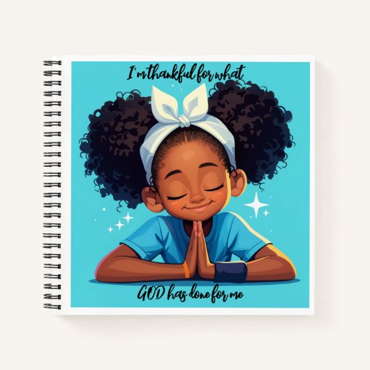 Ich bin dankbar für das Spiral-Notebook Notizblock (Vorderseite)