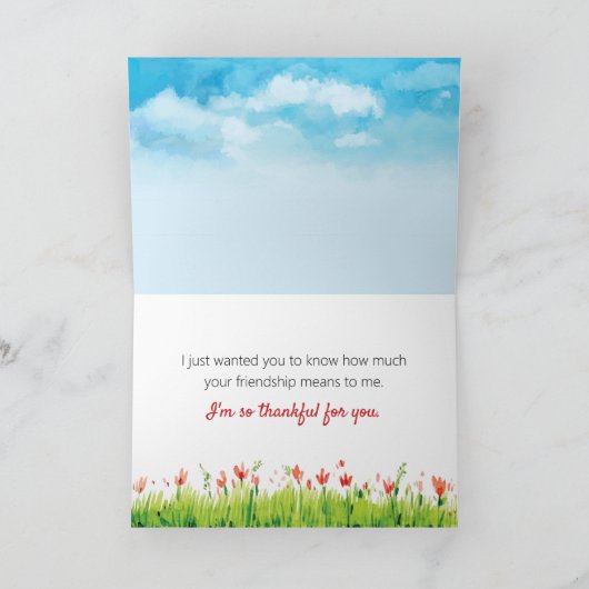 Ich bin dankbar für dich, du bist ein Segen Dankeskarte (Innenseite)