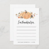 Ich bin dankbar für die Dankeschön-Karte des Ernte Begleitkarte (Vorne/Hinten)