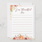 Ich bin dankbar für die Mitteilungskarten des Ernt (Vorderseite)