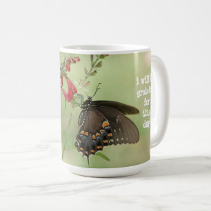 Ich bin dankbar für diesen Tag, Schmetterling Kaffeetasse