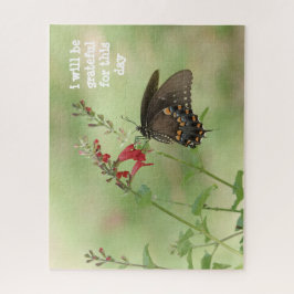 Ich bin dankbar für diesen Tag, Schmetterling Puzzle