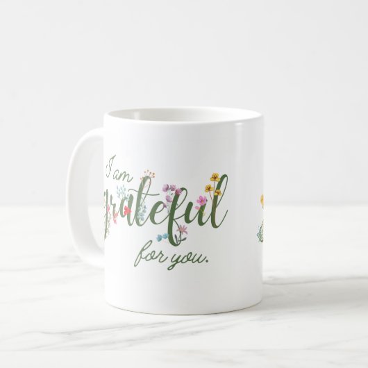 Ich bin dankbar für Ihre Tasse (Vorderseite Links)