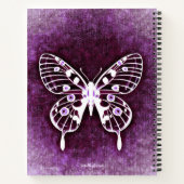 Ich bin dankbar für Lila Butterfly Large Notebook Notizblock (Rückseite)