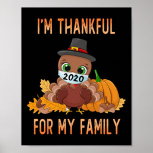Ich bin dankbar für meine Familie Erntedankfest Tr Poster