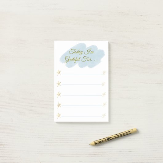 Ich bin dankbar für Personalisiert dankbar Post-it Klebezettel (Auf Schreibtisch)