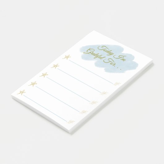 Ich bin dankbar für Personalisiert dankbar Post-it Klebezettel (angewinkelt)