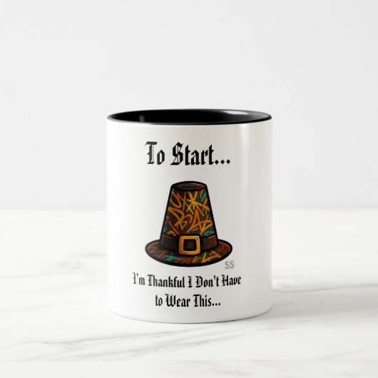 Ich bin dankbar/GPH Zweifarbige Tasse (Mittel)