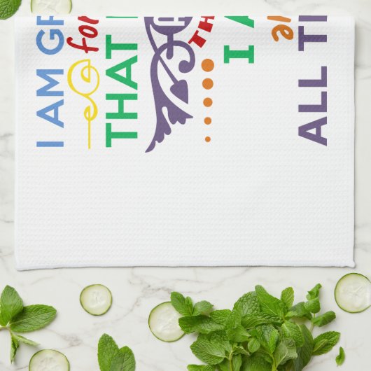 Ich bin dankbar küchentuch (Gefaltet)