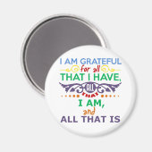 Ich bin dankbar magnet (Vorderseite/Rückseite)