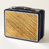 Ich bin dankbar Metall Lunchbox Gold Brown Moderne (Rückseite)