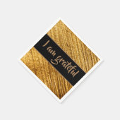 Ich bin dankbar Paper Napkin Gold Brown Moderne Serviette (Ecke)