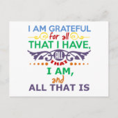 Ich bin dankbar postkarte (Vorderseite)