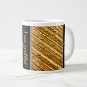 Ich bin dankbare Tasse Gold Brown Design (Vorderseite Rechts)