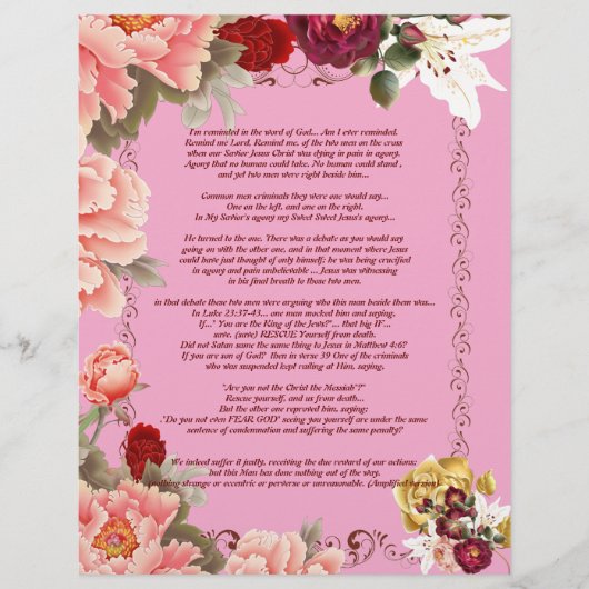 Ich bin daran erinnert, Personalisiertes Papier zu (Vorderseite)