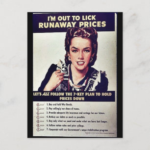 Ich bin darauf aus, mir die Runaway-Preise zu lock Postkarte