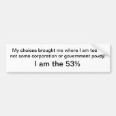 Ich bin das 53% autoaufkleber (Vorne)