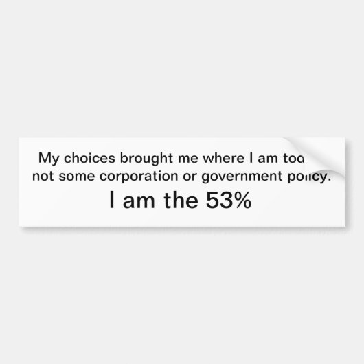 Ich bin das 53% autoaufkleber (Vorne)