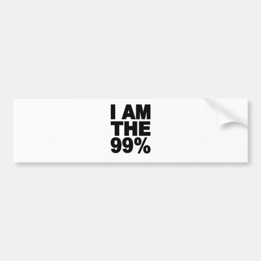 Ich bin das 99% (besetzen Sie Wall Street) Autoaufkleber (Vorne)