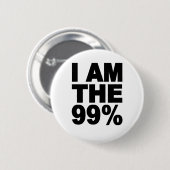 Ich bin das 99% (besetzen Sie Wall Street) Button (Vorne & Hinten)