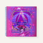Ich bin das Alpha- und das Omega-SpiralNotebook Notizblock (Vorderseite)