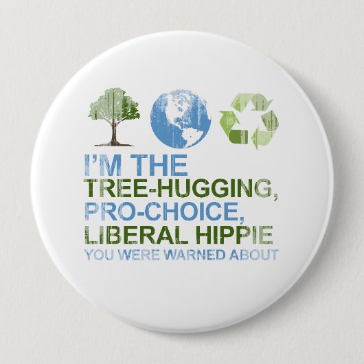 Ich bin das Baum-Umarmen, für das Recht auf Button (Vorderseite)