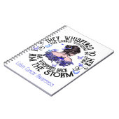 Ich bin das Bewusstsein für den Sturm-Colon-Krebs Notizblock (Linke Seite)