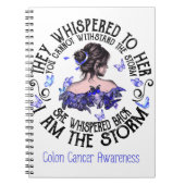 Ich bin das Bewusstsein für den Sturm-Colon-Krebs Notizblock (Vorderseite)