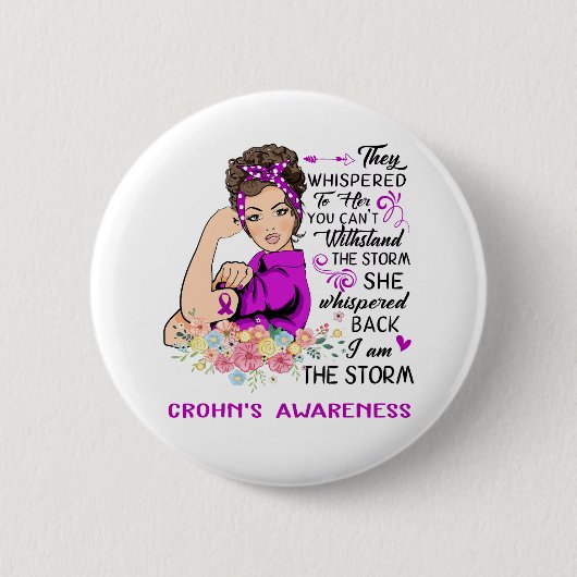 Ich bin das Bewusstsein für den Sturm CROHN Button (Vorderseite)
