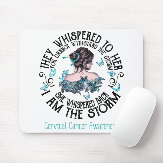 Ich bin das Bewusstsein für den Zervikalkrebs im S Mousepad (Mit Mouse)