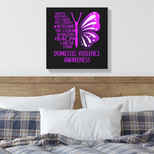 Ich bin das Bewusstsein für die Gewalt im eigenen  Leinwanddruck (Insitu (Schlafzimmer))