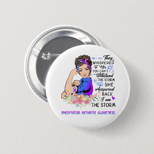 Ich bin das Bewusstsein für die rheumatoide Arthri Button (Vorne & Hinten)