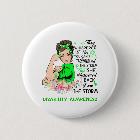 Ich bin das Bewusstsein für die Sturmbehinderung Button (Vorderseite)