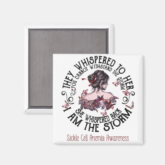 Ich bin das Bewusstsein für die Sturmkrankheit Magnet (Vorderseite/Rückseite)