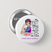 Ich bin das Bewusstsein für Schilddrüsenkrebs Button (Vorne & Hinten)