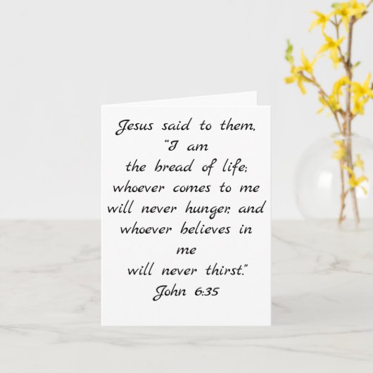 Ich bin das Bibelangebot Karte (Gelbe Blume)