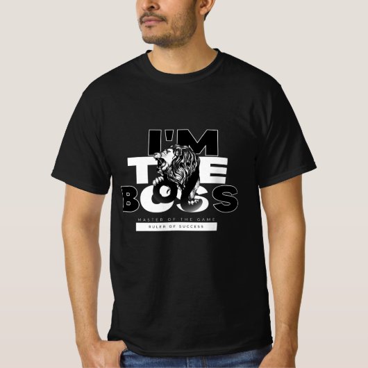 Ich bin das Boss Lion TShirt | Alpha Savage Motiva (Vorderseite)