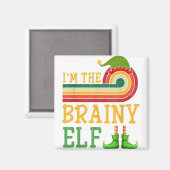 Ich bin das Brainy Elf Matching Group Weihnachts-P Magnet (Vorderseite/Rückseite)