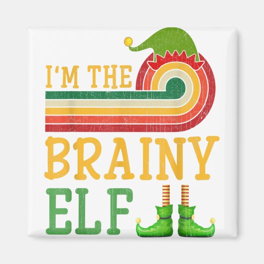 Ich bin das Brainy Elf Matching Group Weihnachts-P Magnet (Vorne)